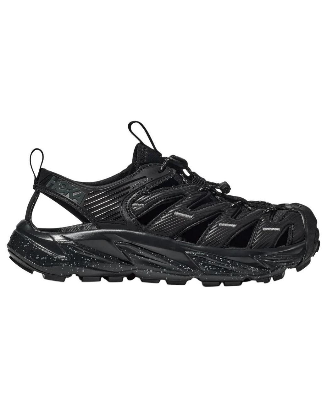 Hoka One One Black Hopara Sandal Castlerock' for men