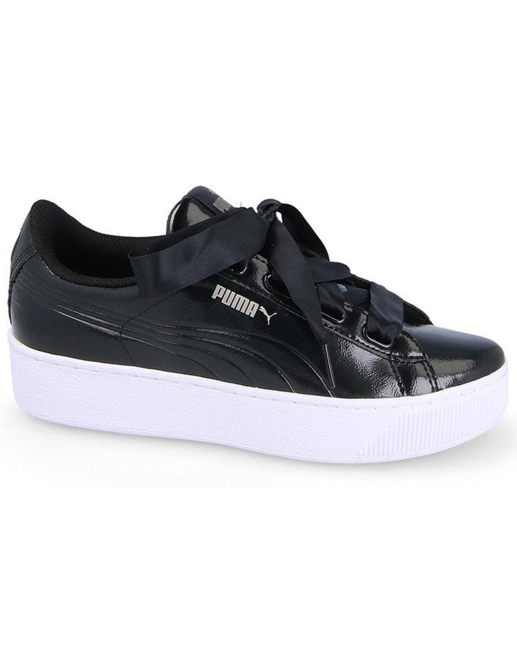 PUMA Black (Wmns) Vikky Platform Ribbon