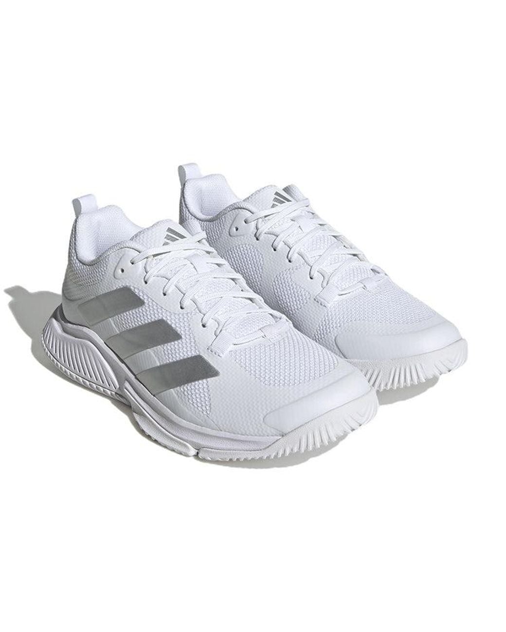 Adidas White Court Team Bounce 2.0 Shoes