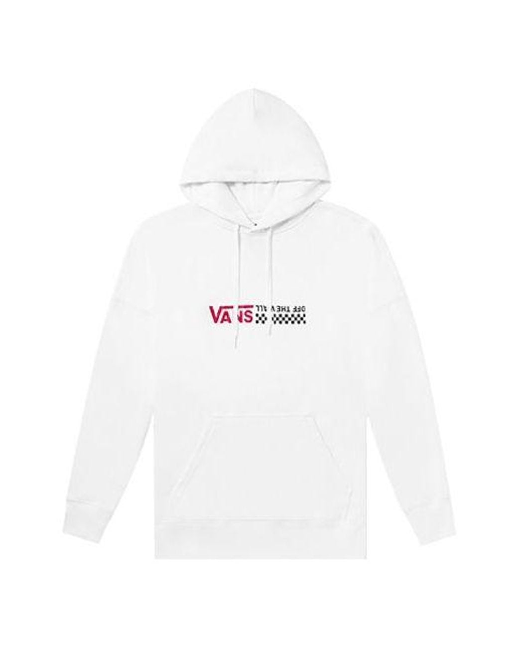 Vans White Oversize Logo Printing Hoodi
