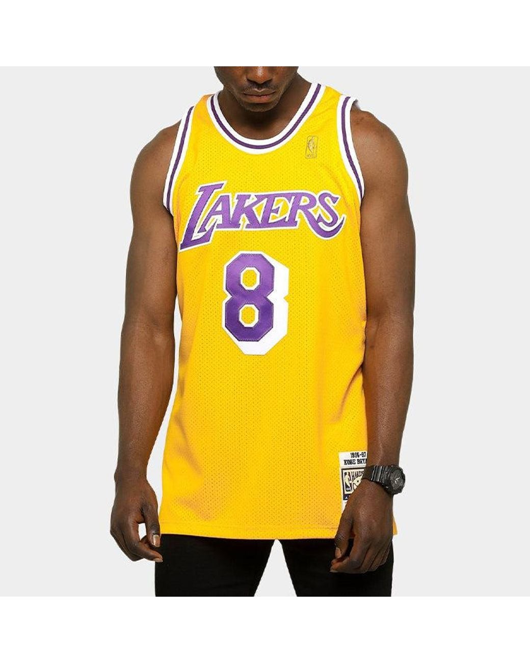 Mitchell & Ness Yellow Nba Kobe Bryant Los Angeles Lakers 1996/97 Authentic Jersey #8 for men