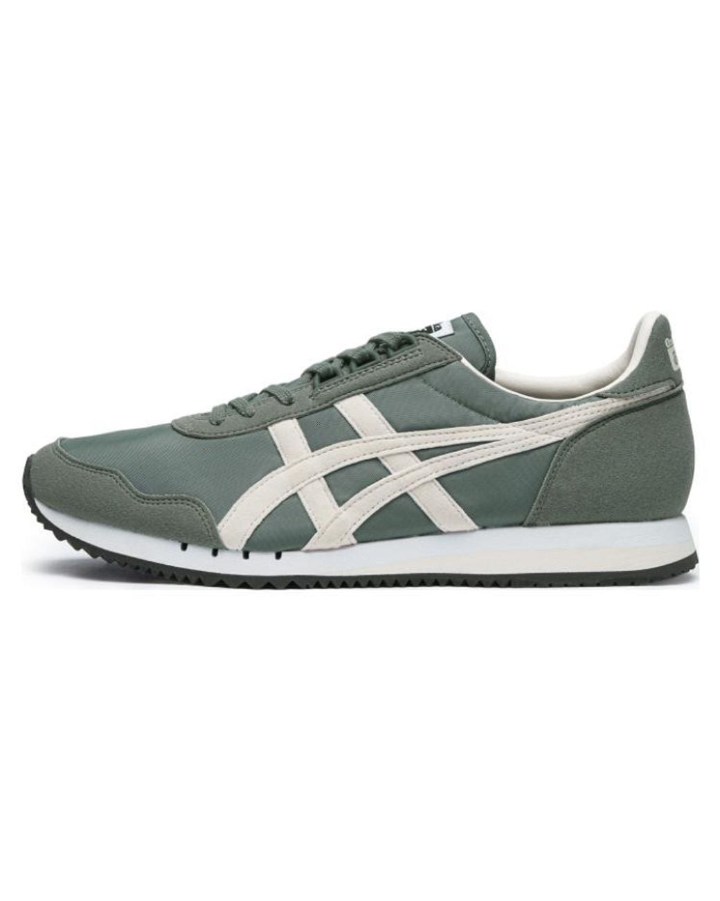 Onitsuka Tiger Green Dualio Marathon Running Shoes Cream' for men