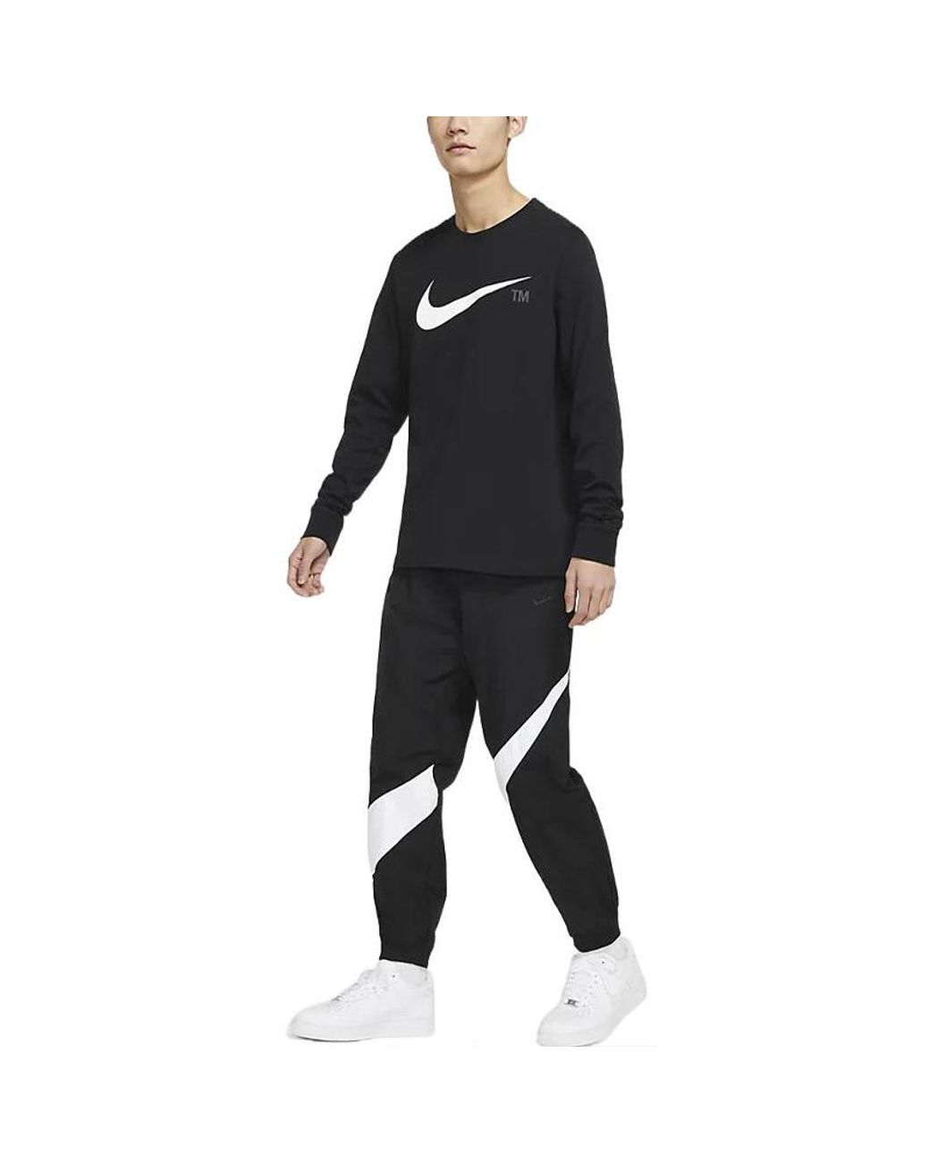 Nike Black Casual Breathable Lacing Bundle Feet Sports Pants/Trousers/Joggers Autumn for men