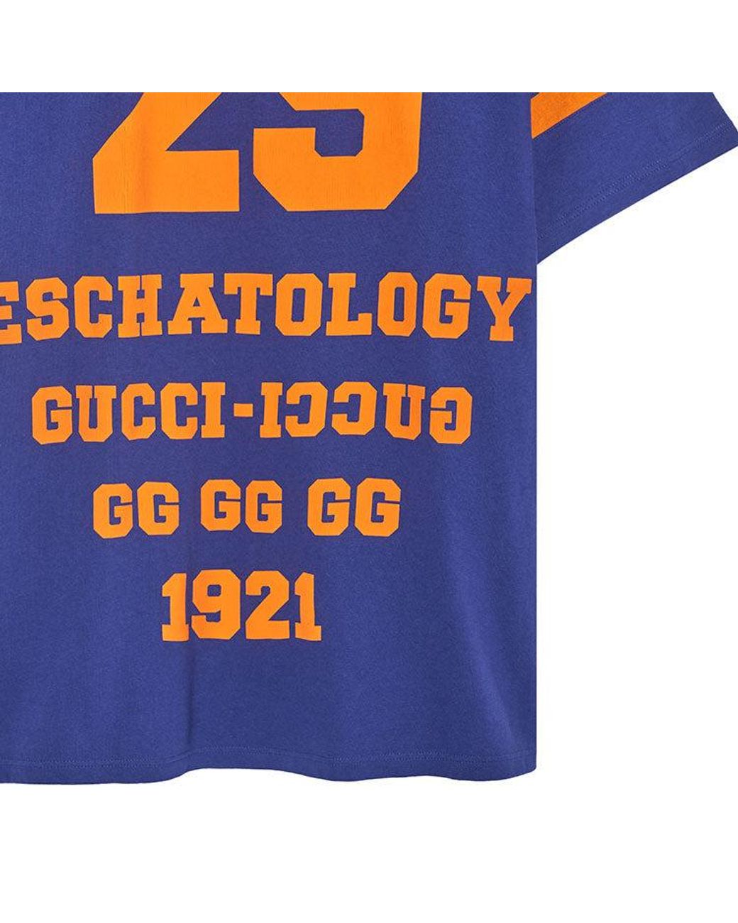 Gucci Blue Logo Football Tee for men