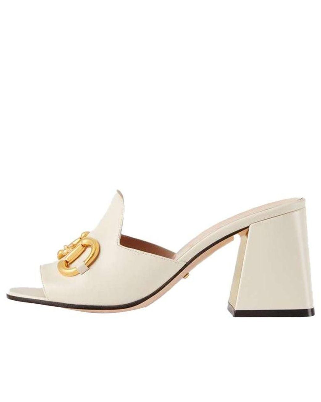 Gucci Natural (Wmns) Slide Sandal With Horsebit Leather'