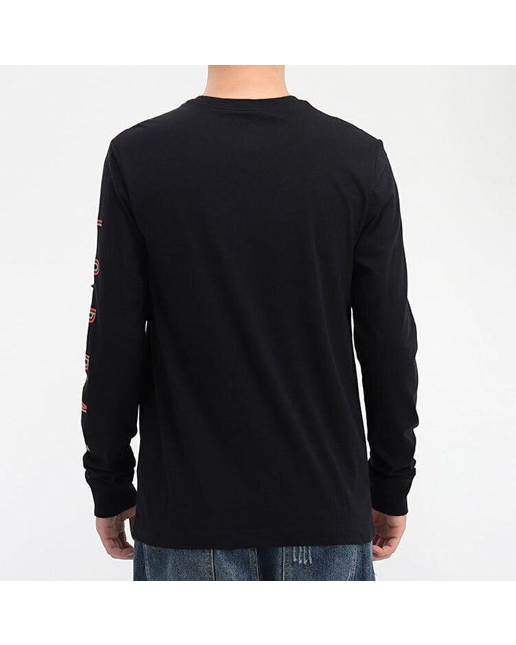 Nike Gray Multi-Color Alphabet Logo Long Sleeves for men