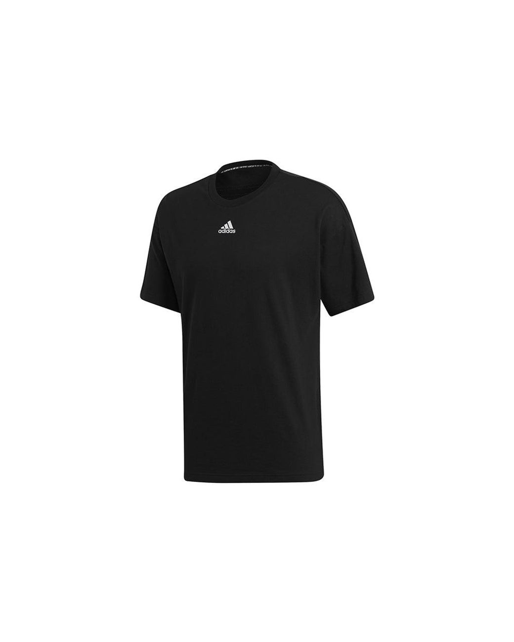 Adidas Black M Mh 3S Tee Stripe Sports Training Round Neck Short Sleeve for men