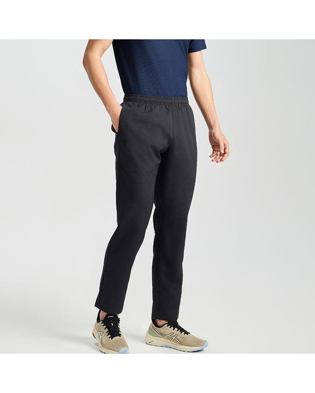 Asics Black Track Pants 'Performance' for men