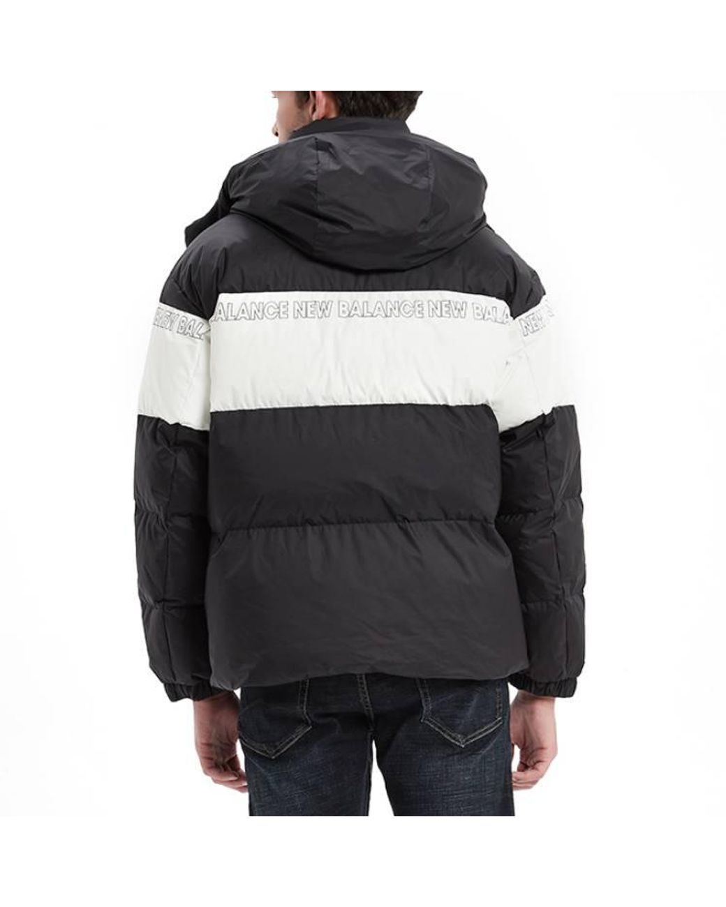 New Balance Black Colorblock Padded Jacket for men