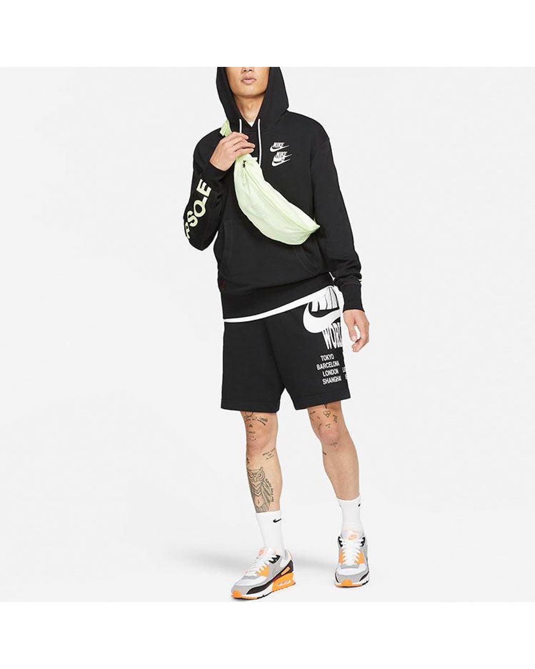 Nike Black As Sportswear Ft Short Wtour for men