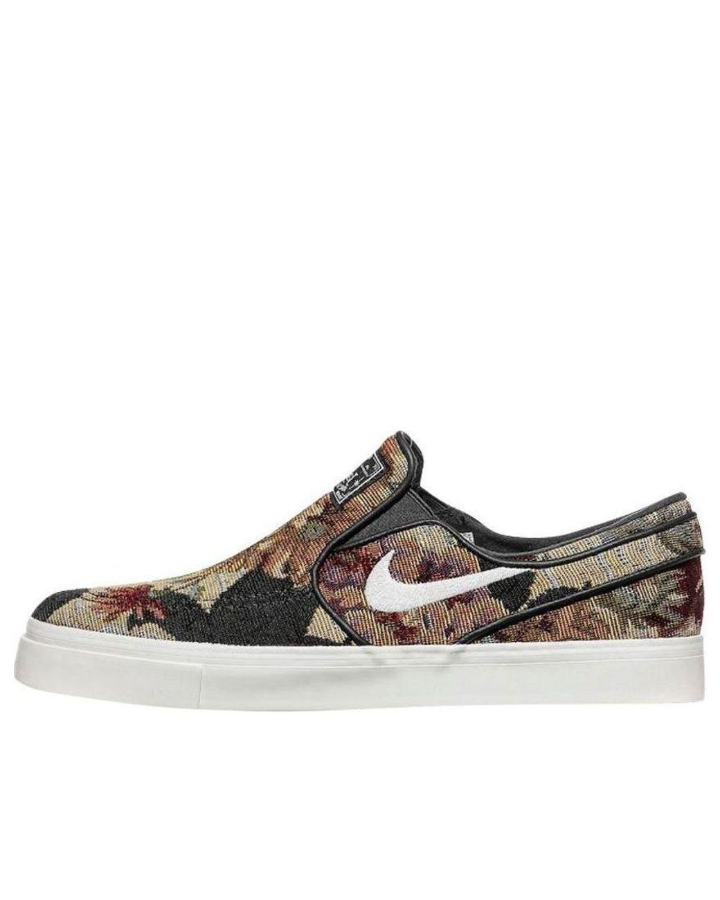 Nike Brown Zoom Stefan Janoski Slip-On 'Floral' for men