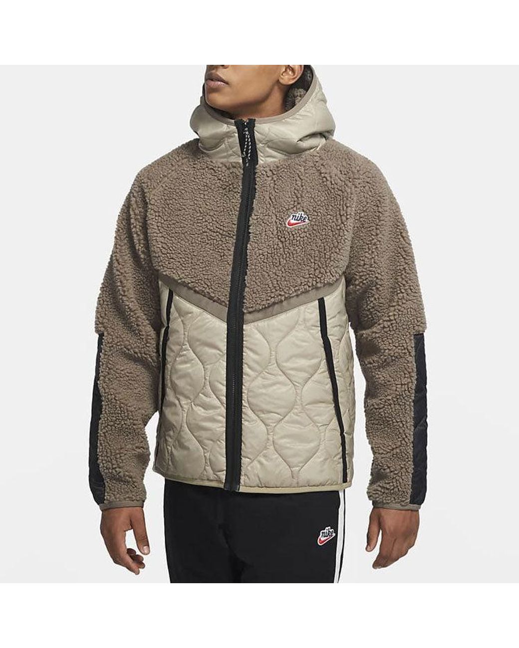 Nike Brown Sportswear Hooded Fleece Jacket for men