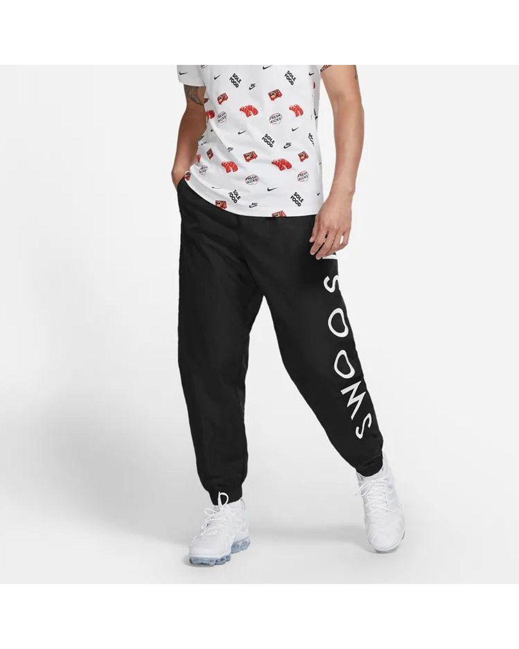 Nike Black Sportswear Embroidered Logo Sweatpants for men
