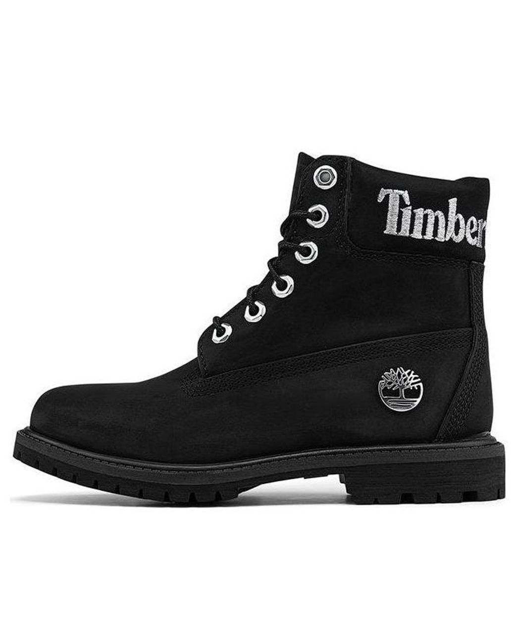 Timberland Black (Wmns) 6 Inch Premium Waterproof Boots Nubuck With Logo'