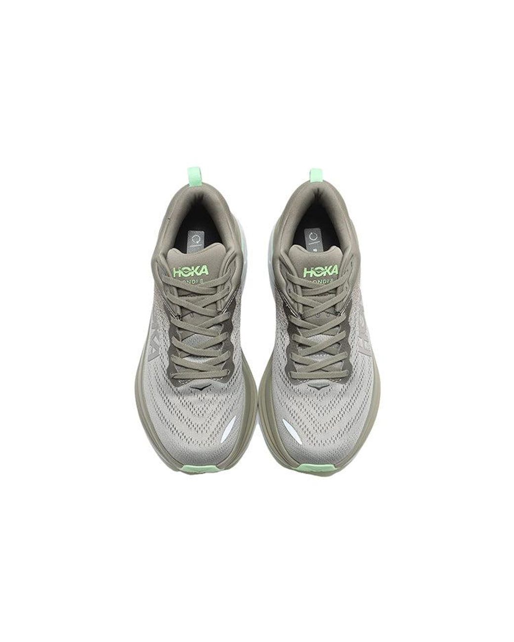 Hoka One One Gray Bondi 8 'Sharkskin Harbor Mist' for men