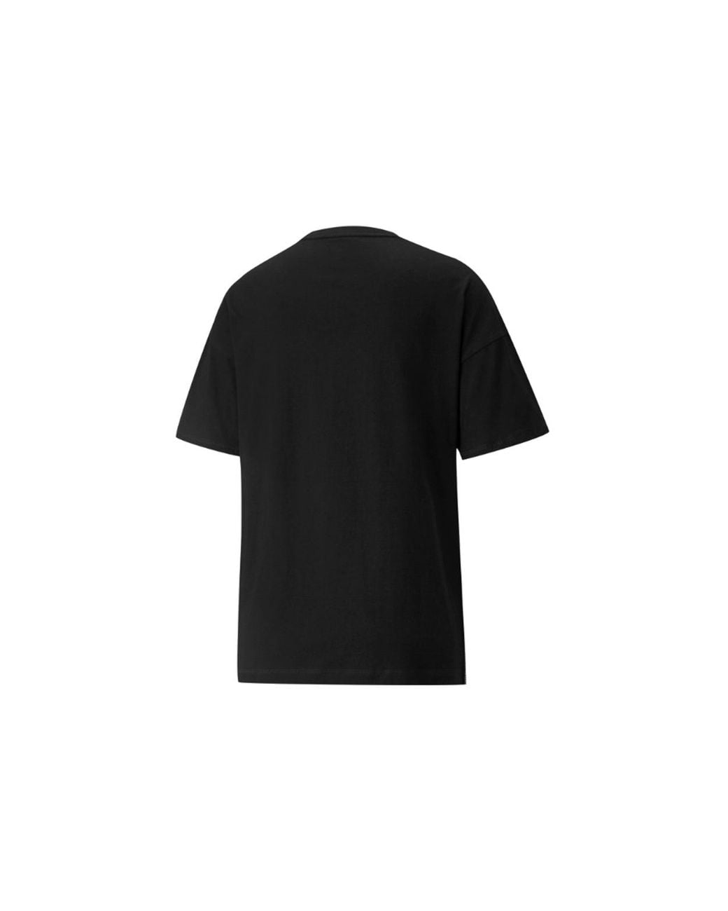 PUMA Black (Wmns) Power Logo Printing Round Necksport Short Sleeve