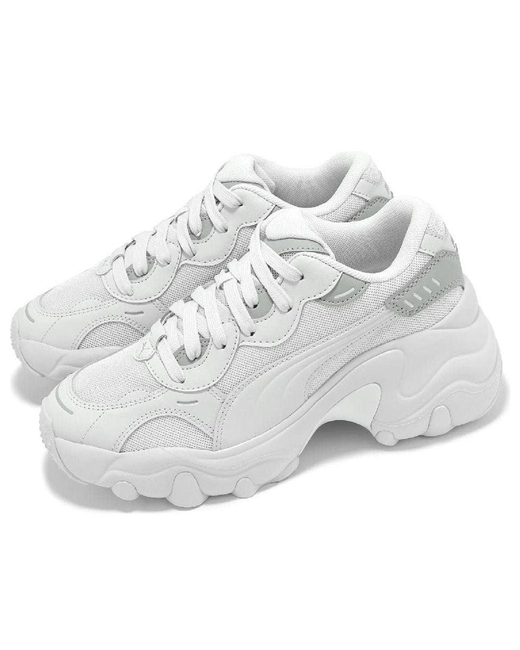 PUMA White (Wmns) Pulsar Wedge Mesh 'Feather'