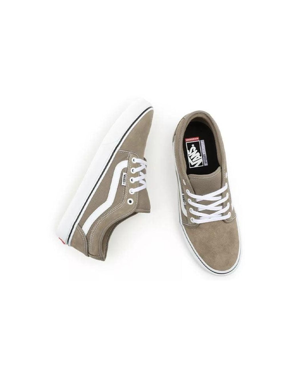 Vans White Chukka Low Sidestripe Sneakers for men