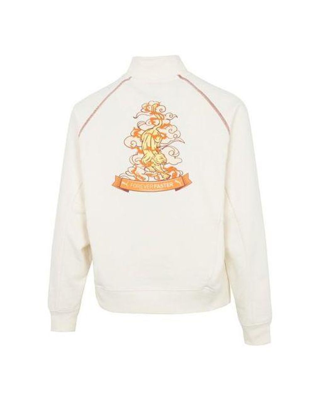 PUMA White (Wmns) Das Cc Graphic Half-Zip Crew
