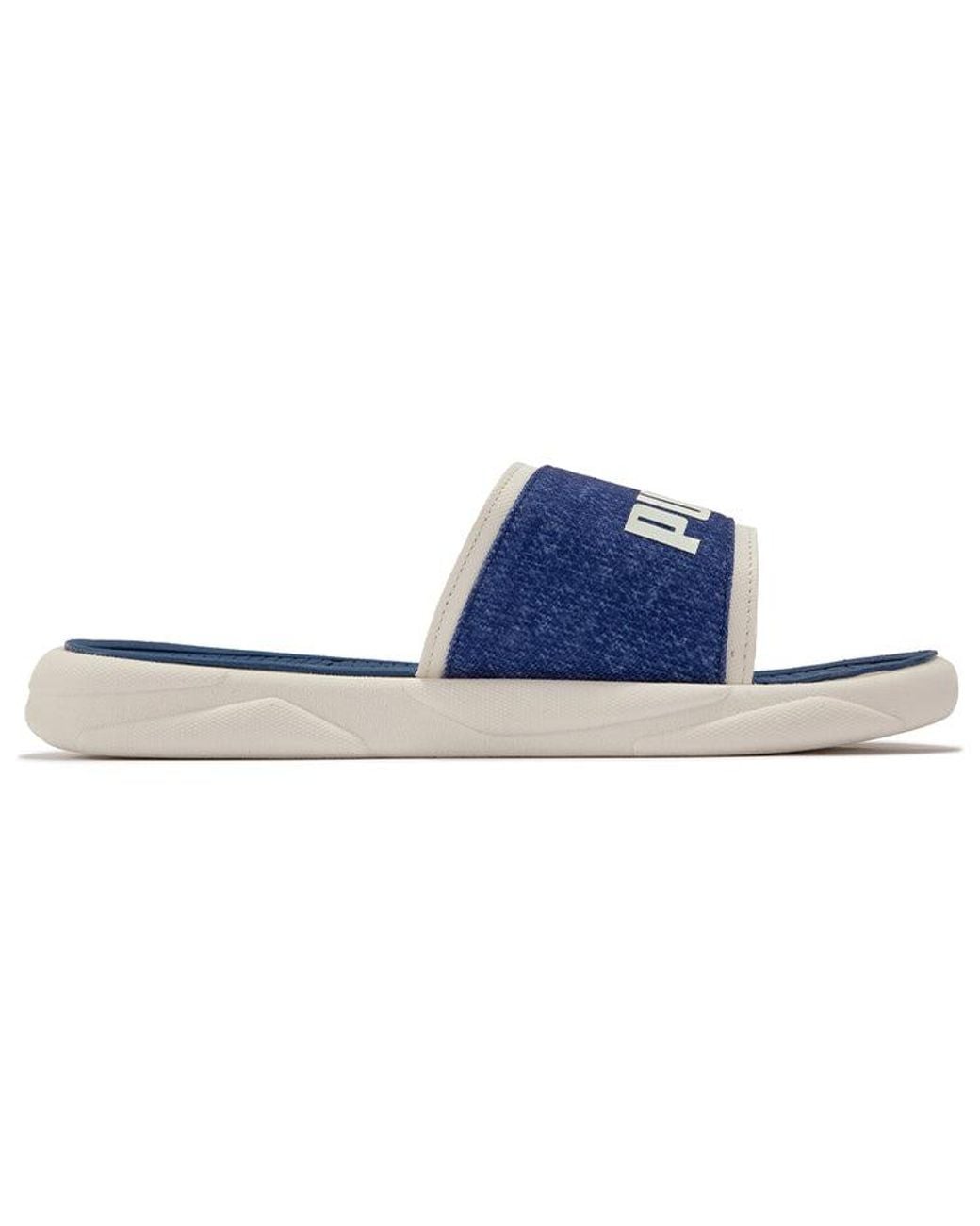 PUMA Blue Royalcat Comfort Slides 'Denim' for men
