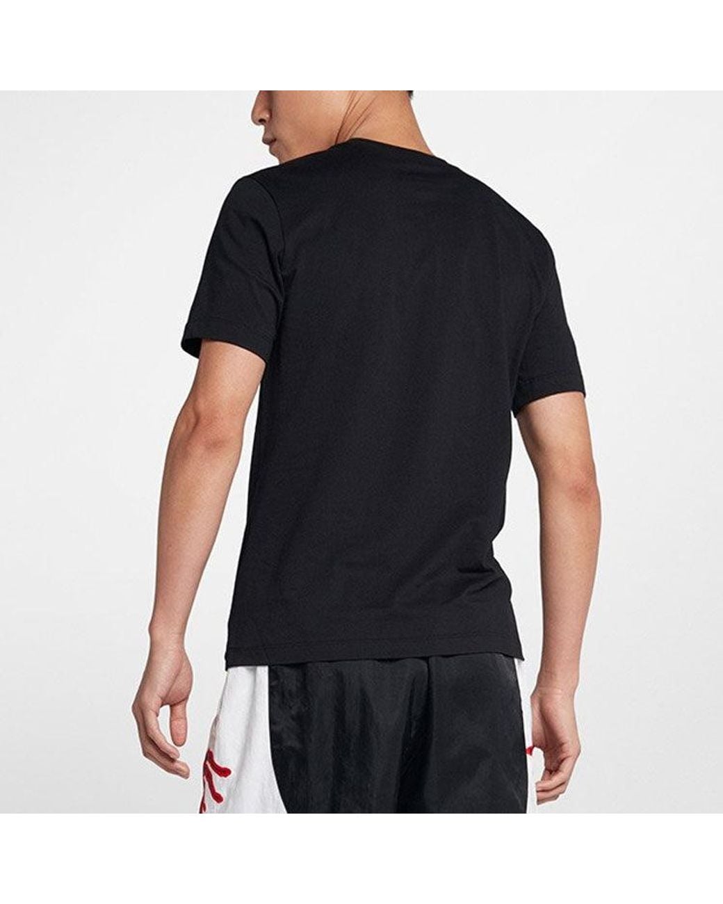 Nike Black Full Score Logo Casual Sport Short Sleeved for men