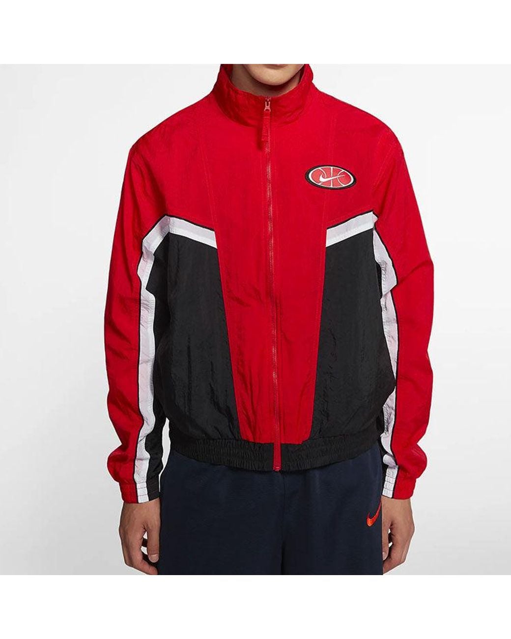 Nike Red Throwback Basketball Jacket for men