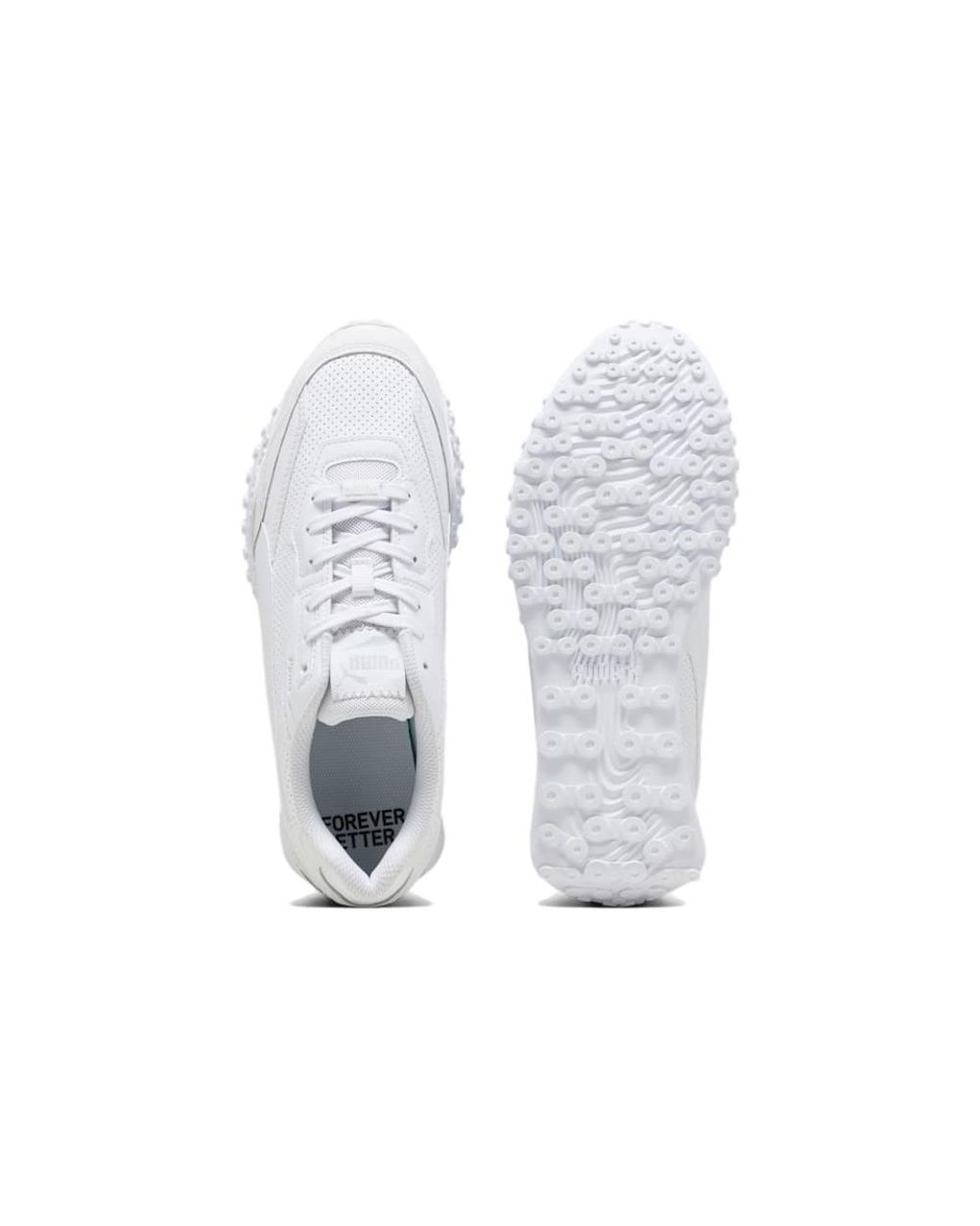 PUMA White Blktop Rider Leather Glacial'