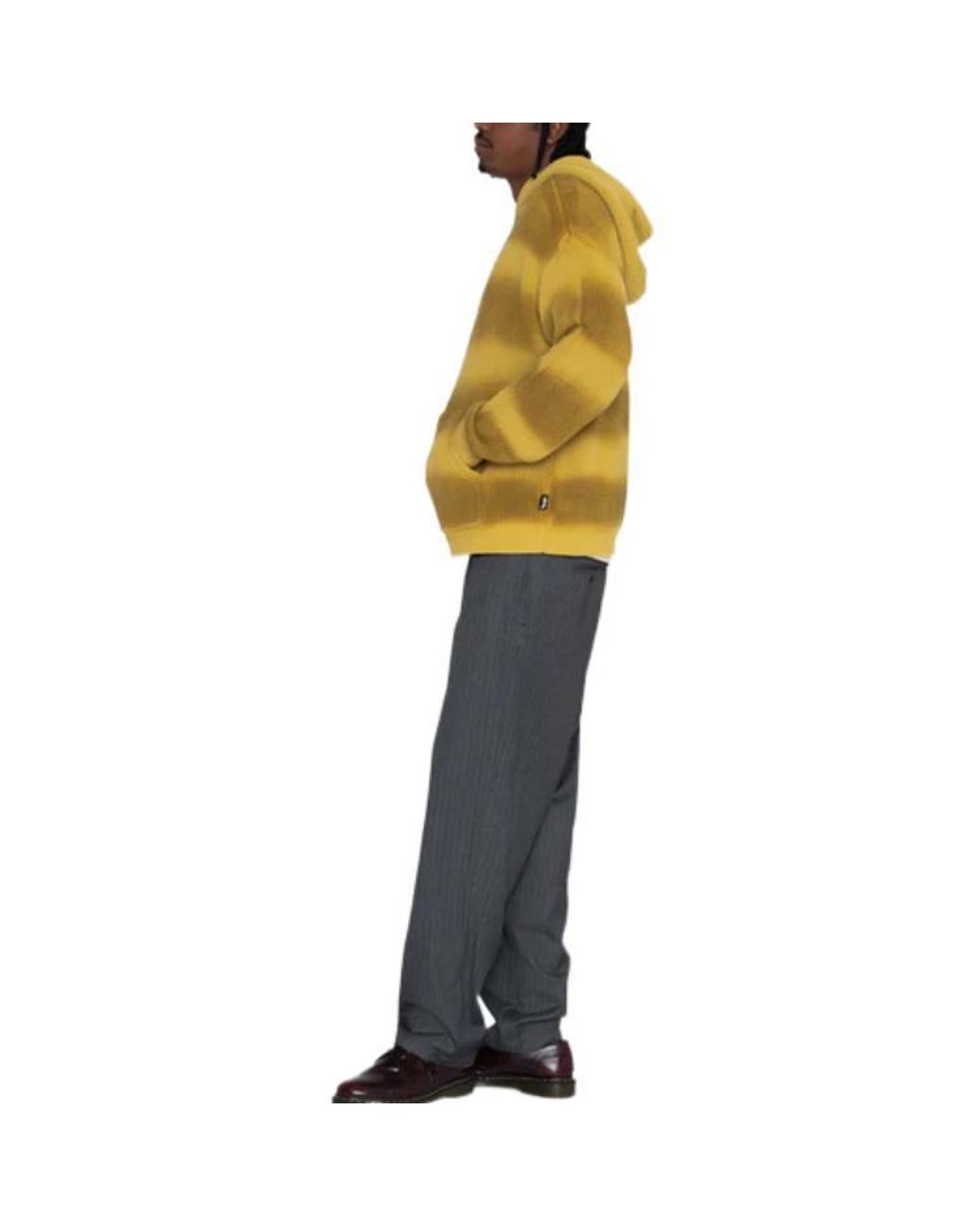 Stussy Yellow Spray Dyed Hoodie for men