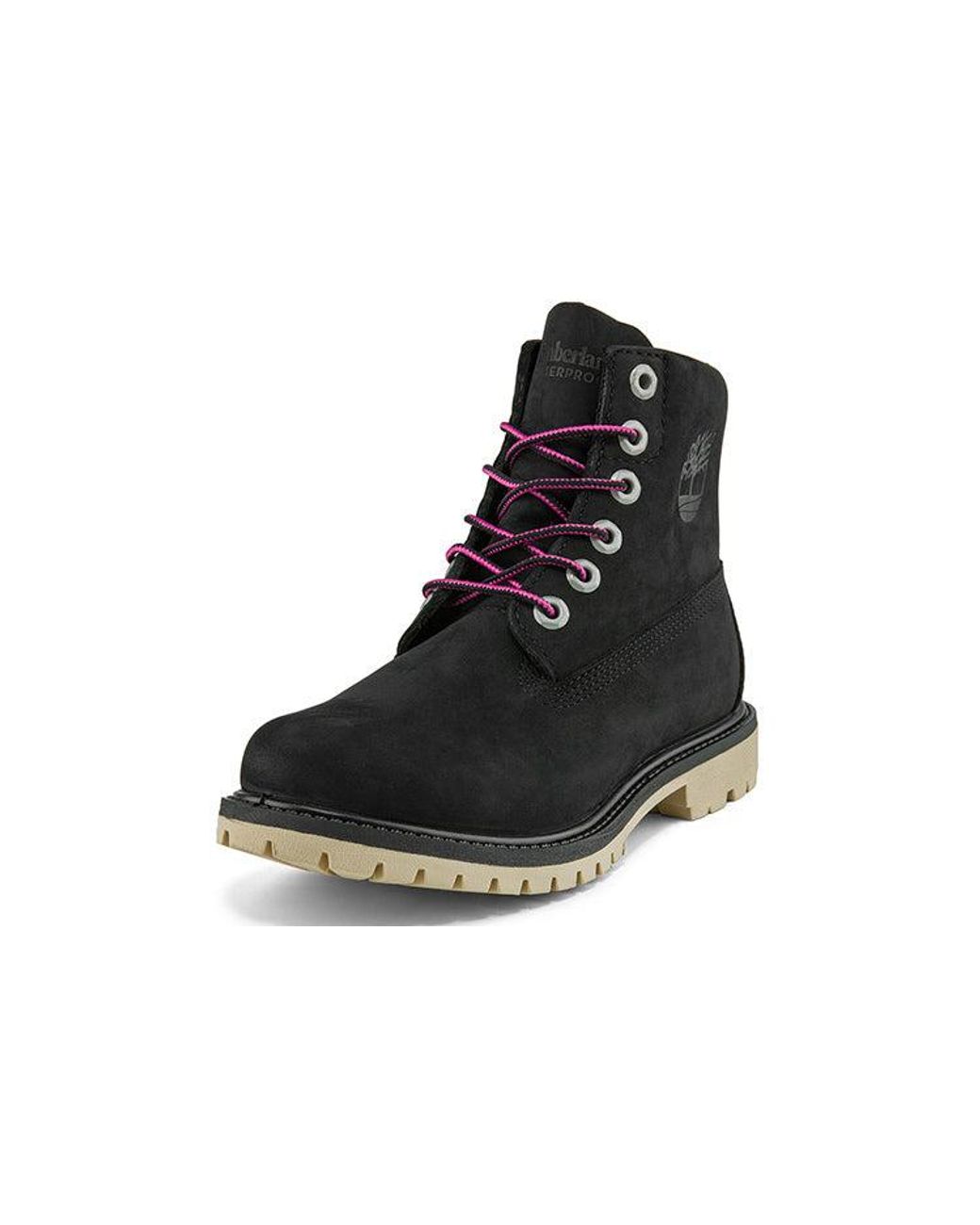 Timberland Black (Wmns) Paninara Collarless 6 Inch Wide Fit Waterproof Boots Nubuck'