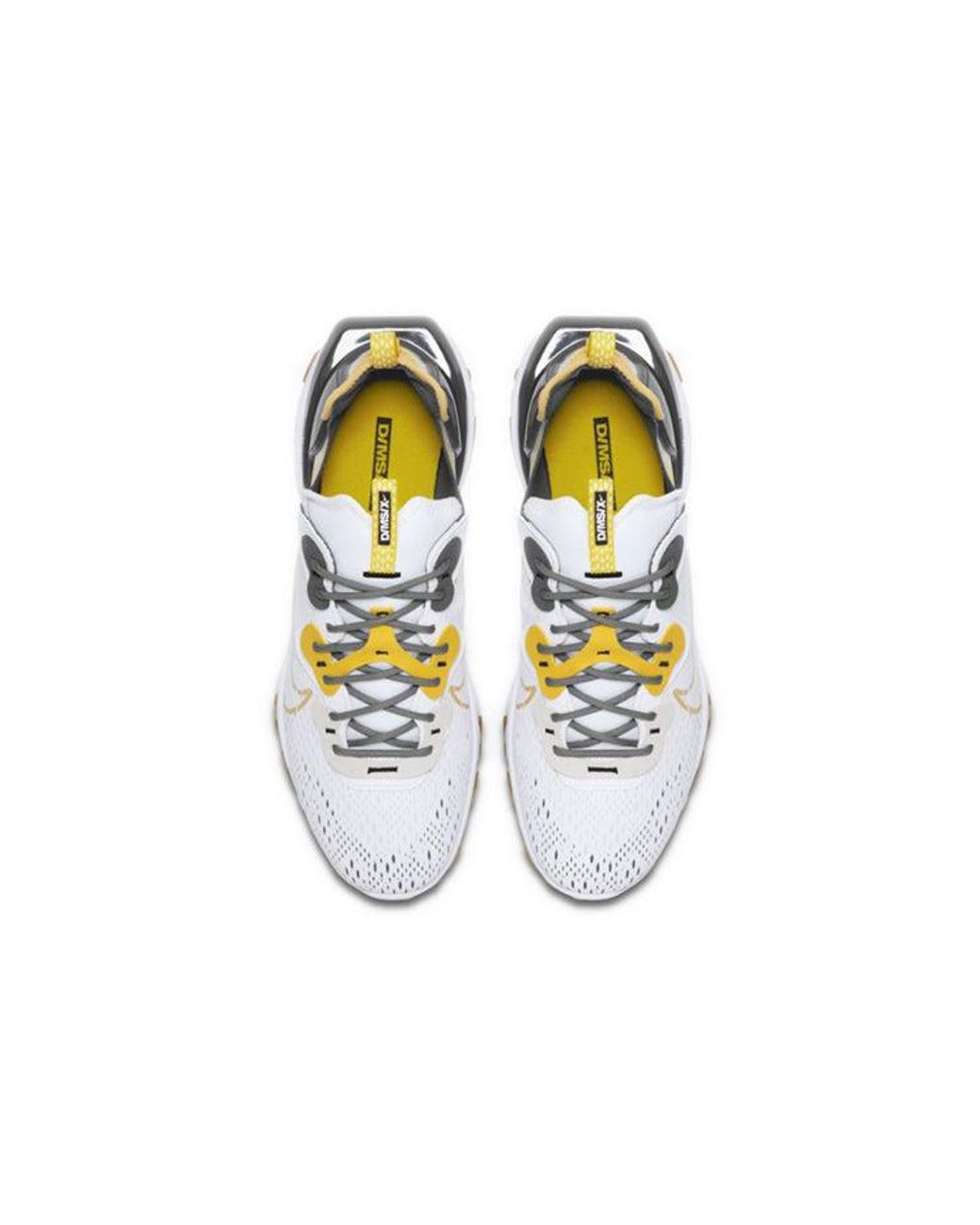 nike react yellow and white