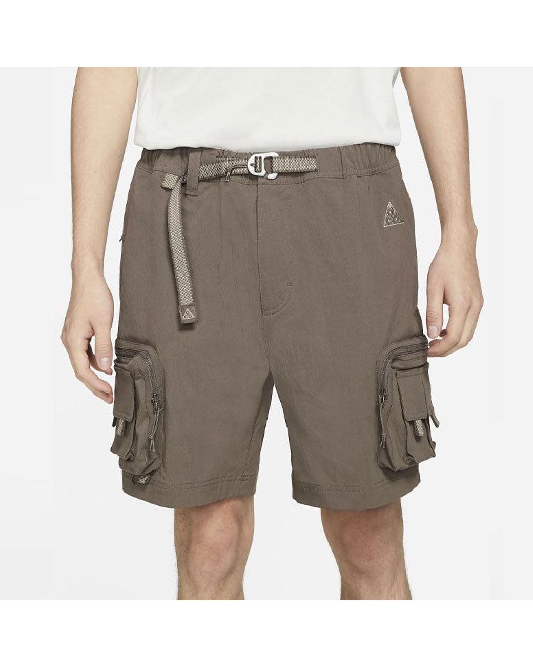 Nike Brown Acg Solid Color Cargo Shorts Us Edition for men