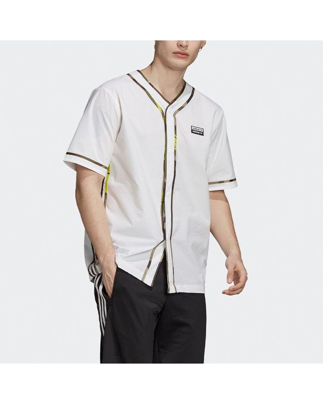 Adidas Blue Originals Sports Casual Short Sleeve Shirt for men