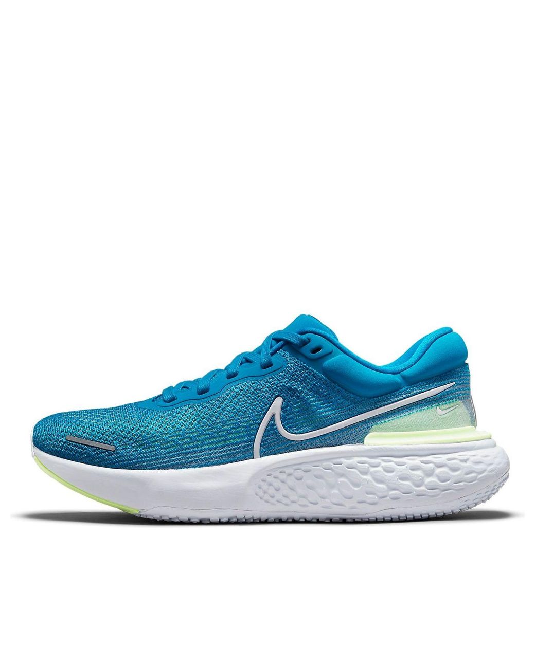 Nike Blue Zoomx Invincible Run Flyknit Orbit Lime Glow' for men