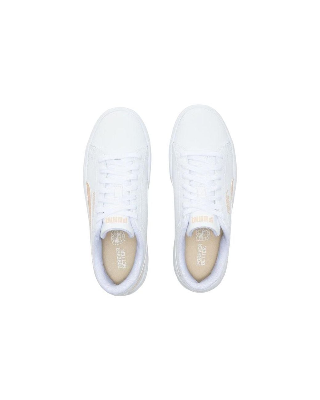 PUMA White (Wmns) Smash Platform V3