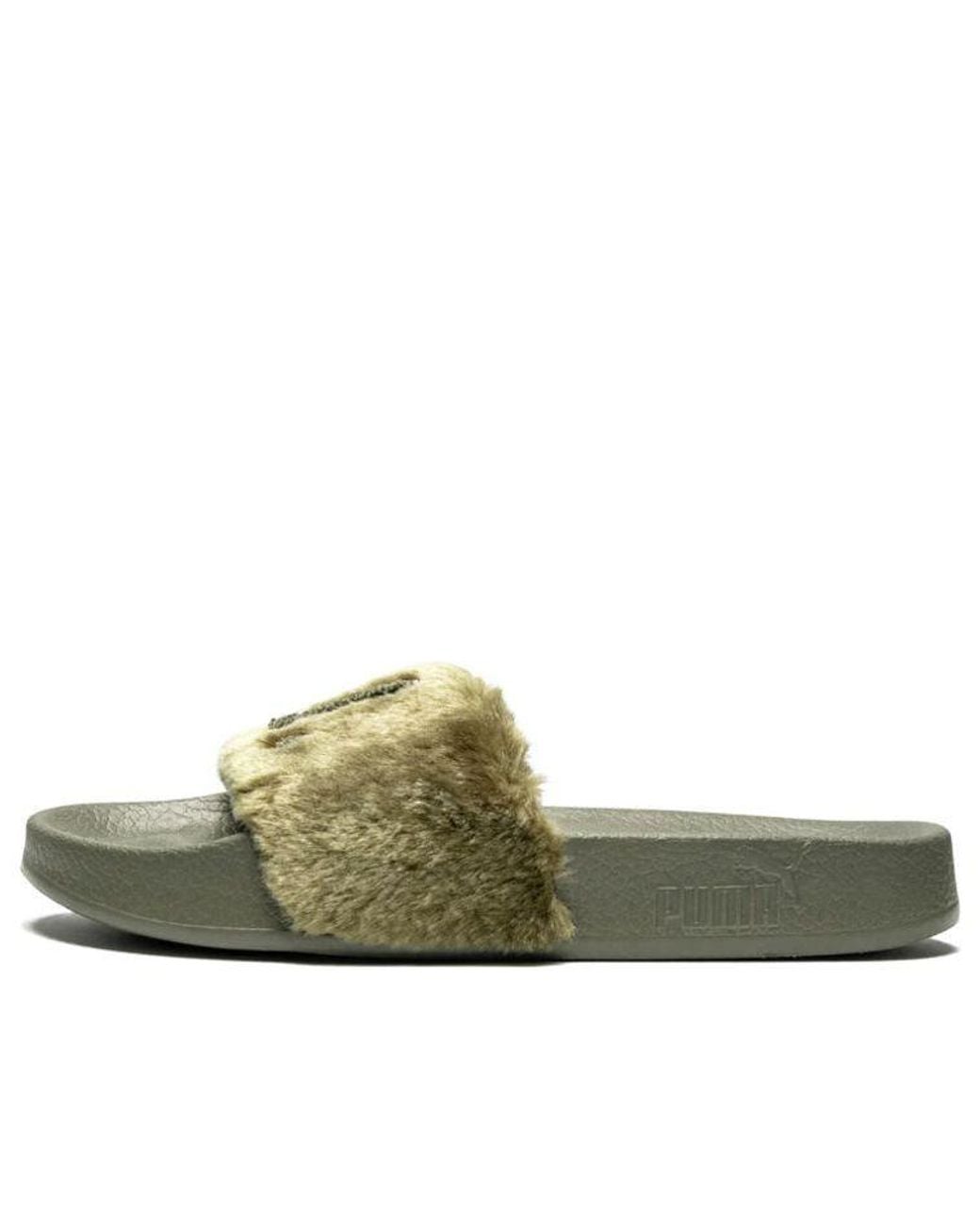 PUMA Green (Wmns) Fenty X Fur Slide 'Burnt'