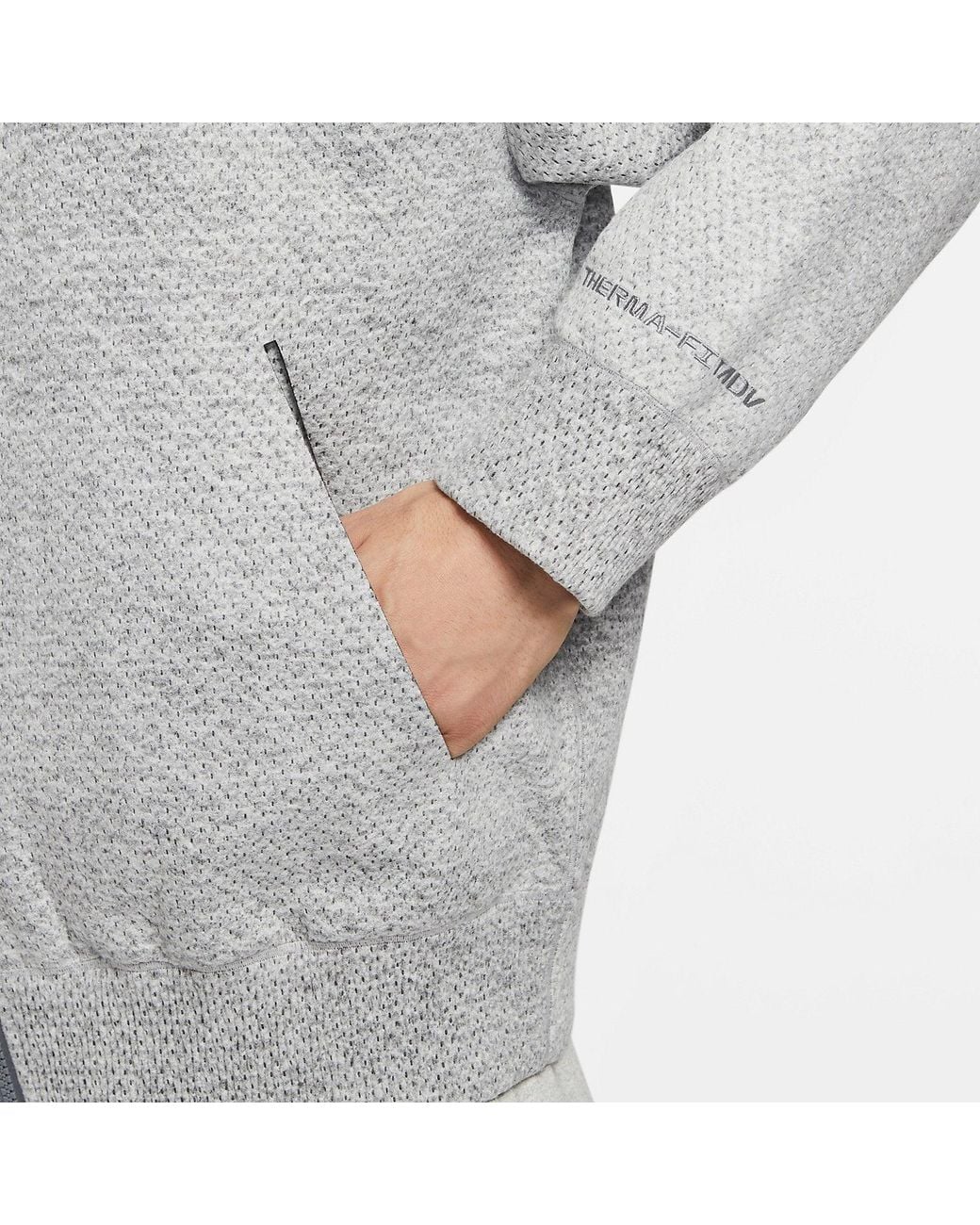 Nike Gray Therma-Fit Tech Pack Forward Bomber Jacket for men