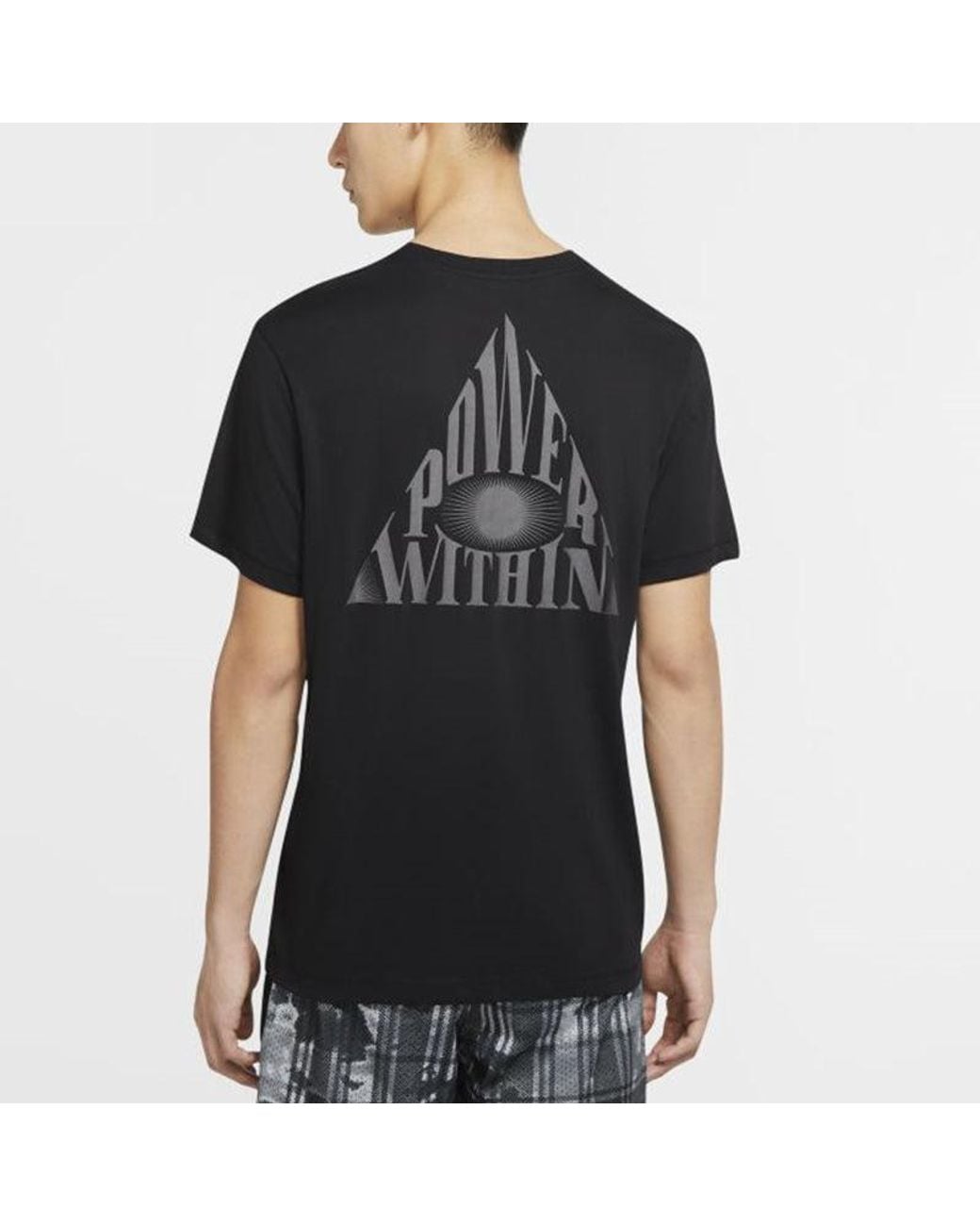 Nike Black Dri-Fit Kyrie Logo Print Basketball Crew-Neck Short Sleeve for men