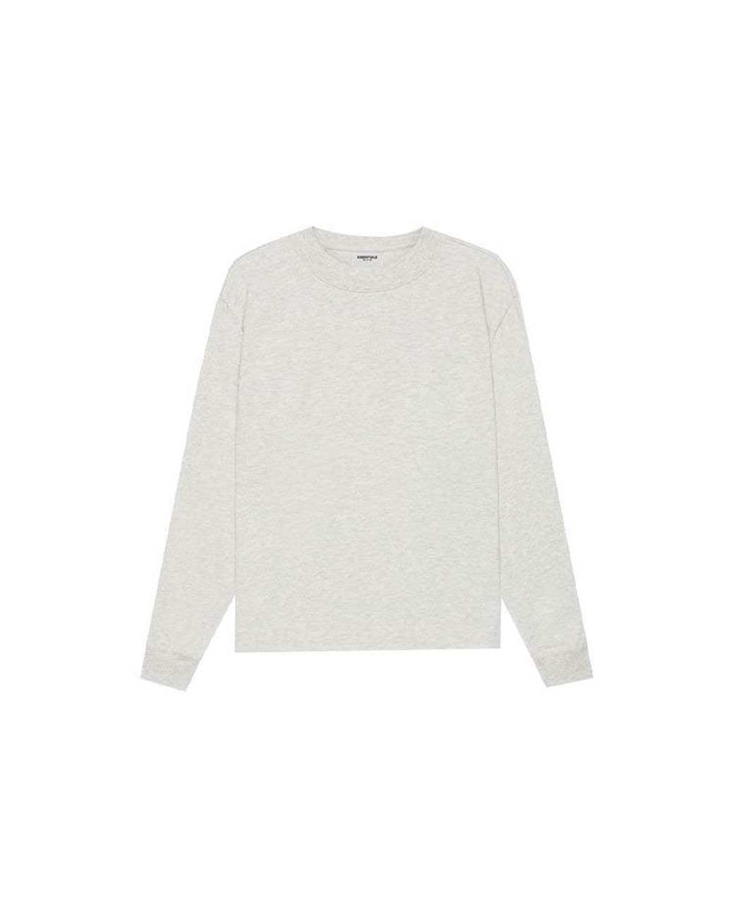 Fear Of God White Ss21 Long Sleeve T-Shirt 'Light Heather Oatmeal' for men