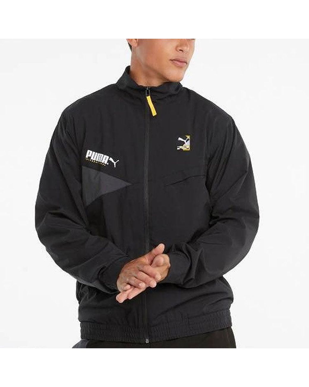 PUMA Black International Winterized Woven Jacket for men