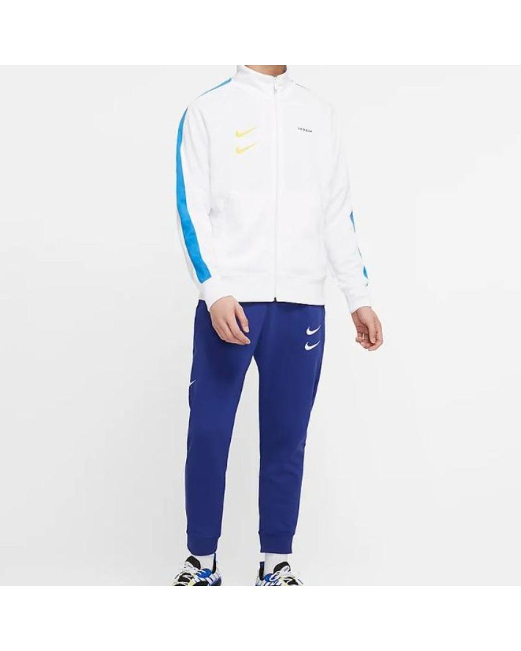 Nike Blue Sportswear Swoosh Retro Sports Jacket for men