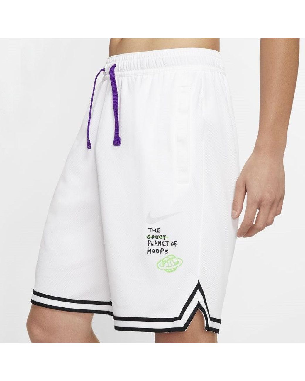 Nike White Dna Summer Hoops Sports Short for men