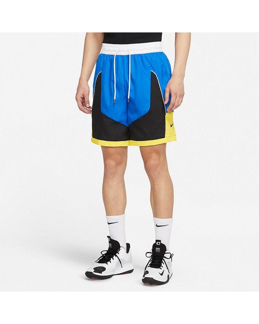 Nike Throwback Colorblock Woven Sports Basketball Shorts in Blue for ...