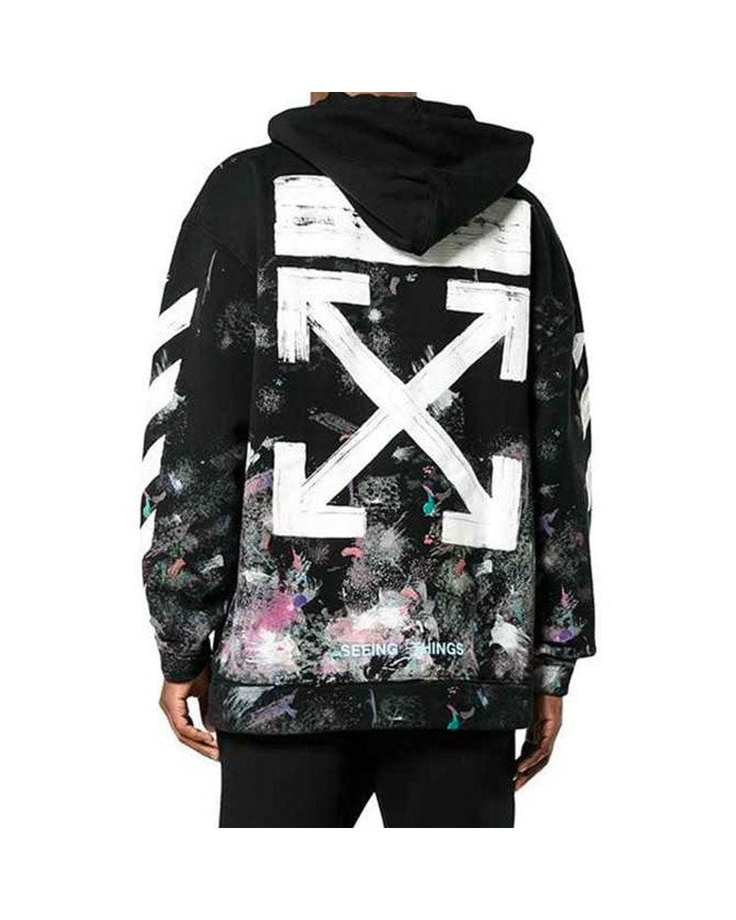 Off-White c/o Virgil Abloh Black Diagonal Stripes Logo Sweater for men