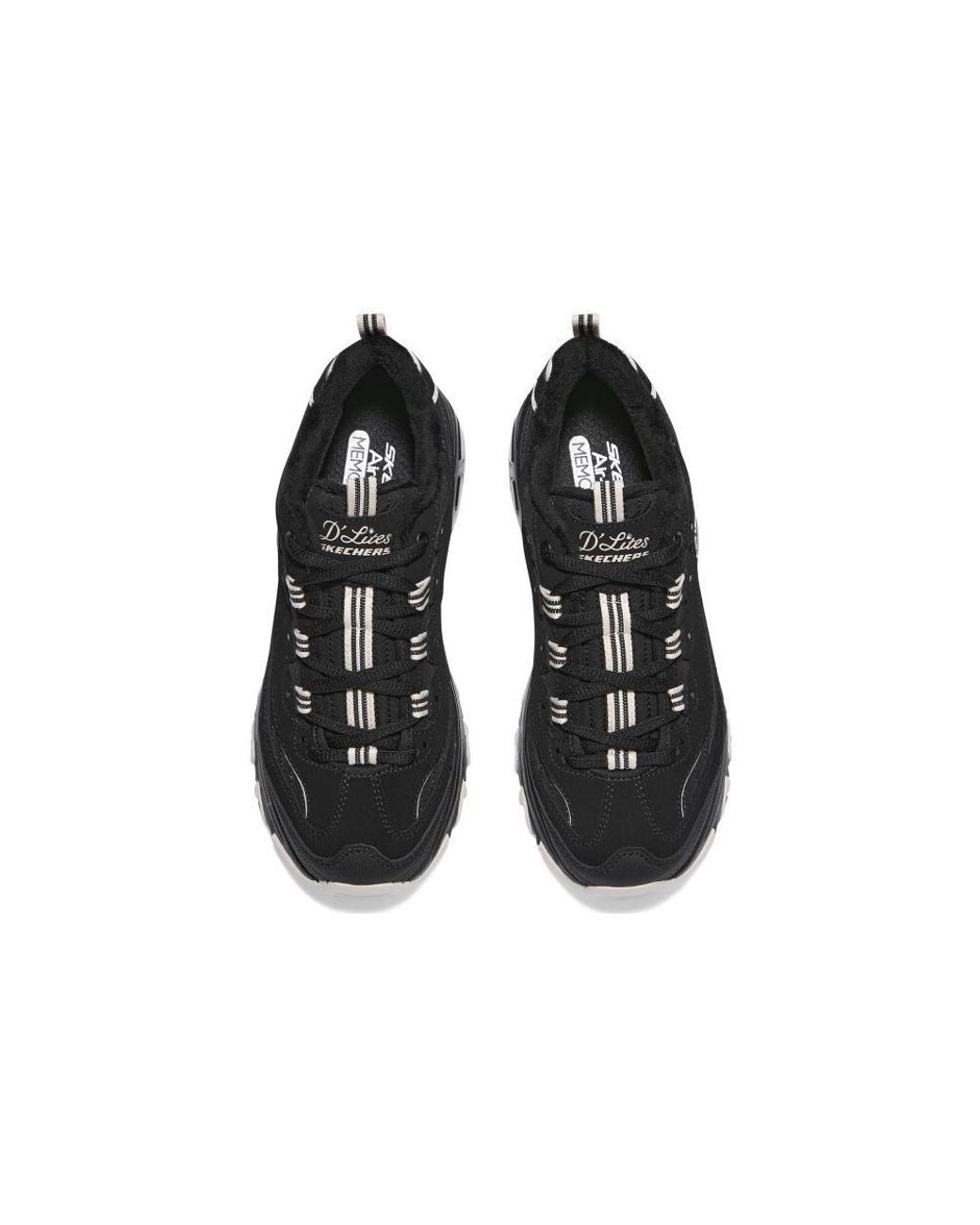 Skechers Black (Wmns) D'Lites Zip Along Shoes