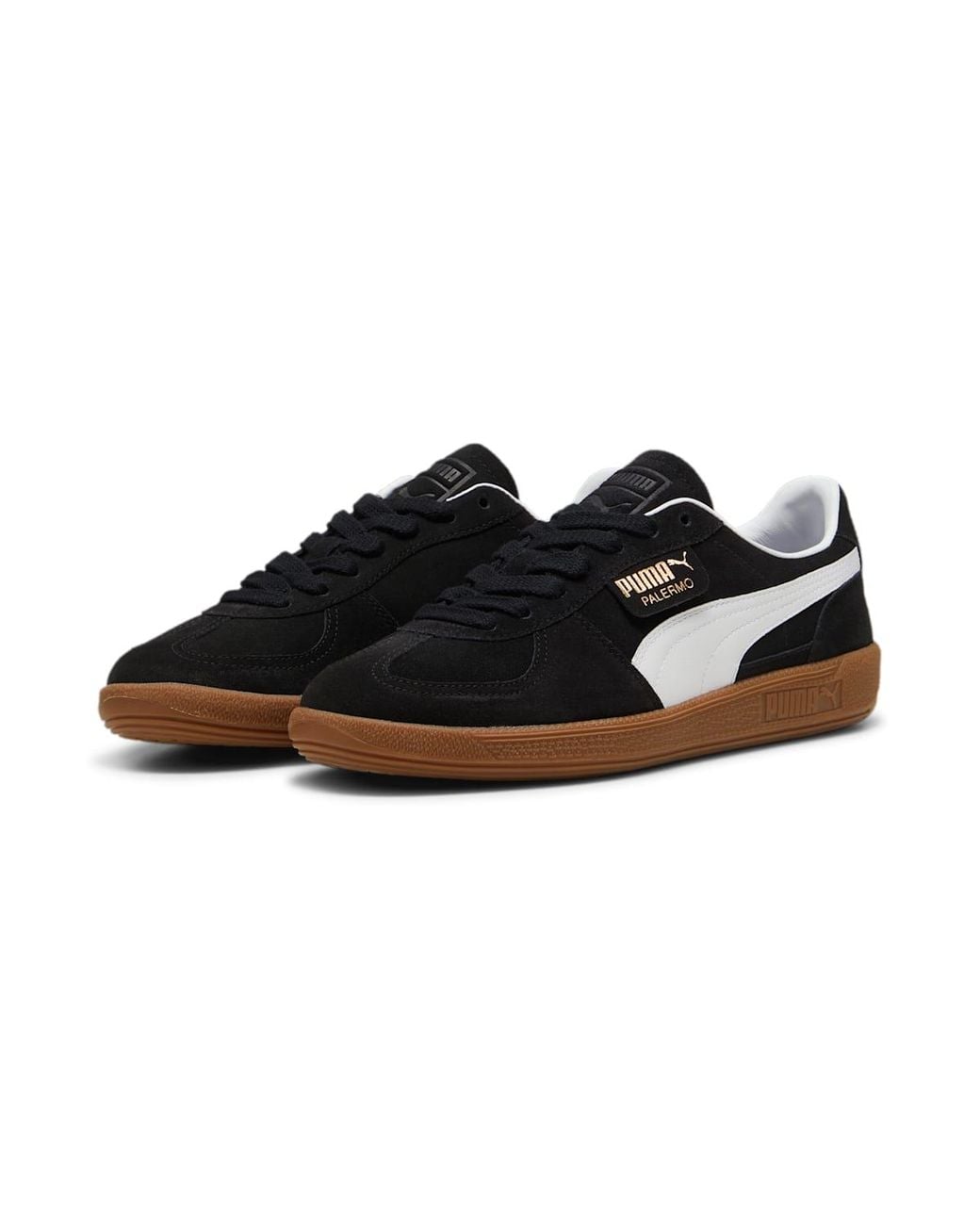 PUMA Mens Palermo Lace Up Sneakers Shoes Casual - Black, Black, 7.5 for men
