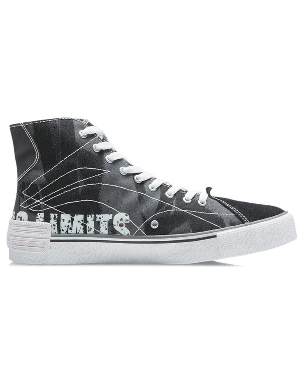 Li-ning Black Weiwu Canvas Hi Shoes for men