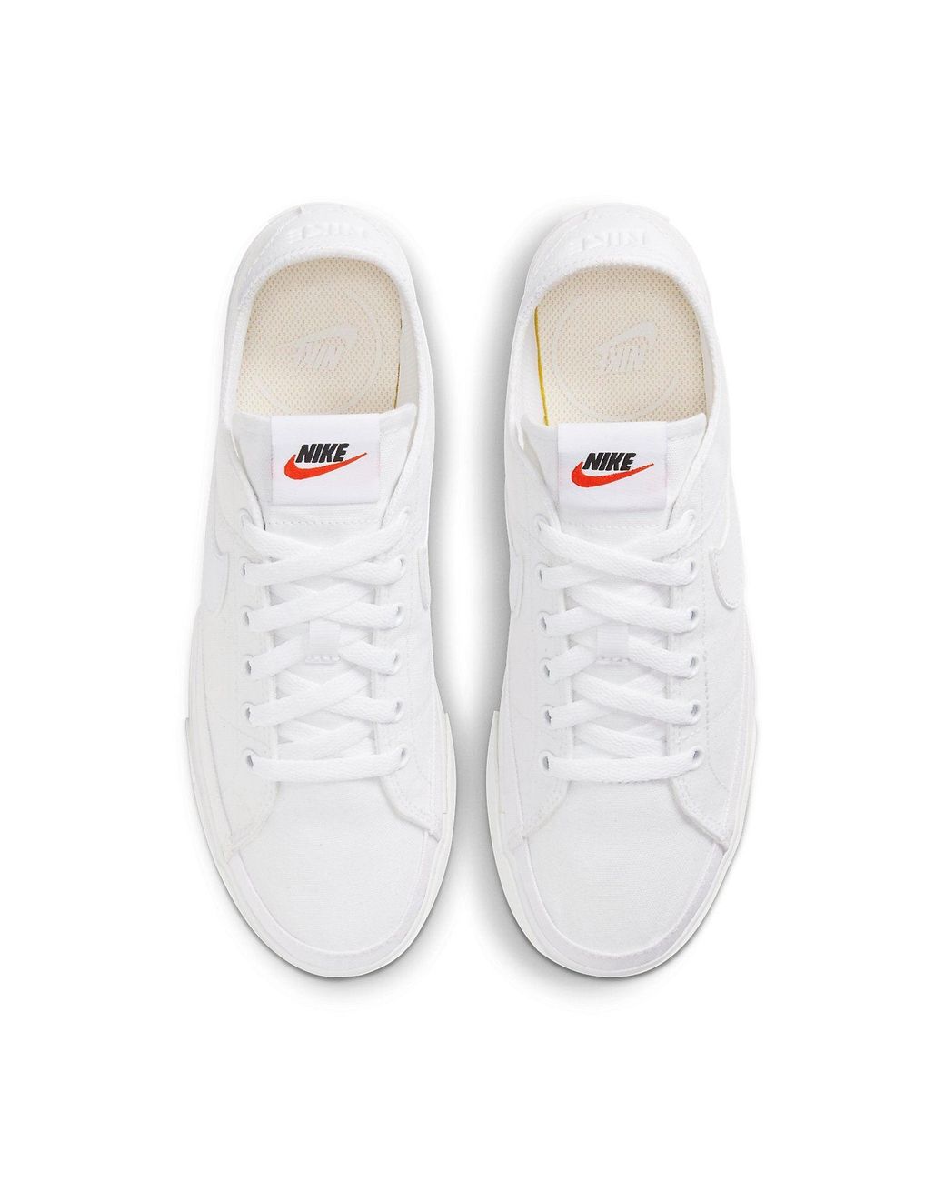 Nike White (Wmns) Court Legacy Canvas 'Triple'