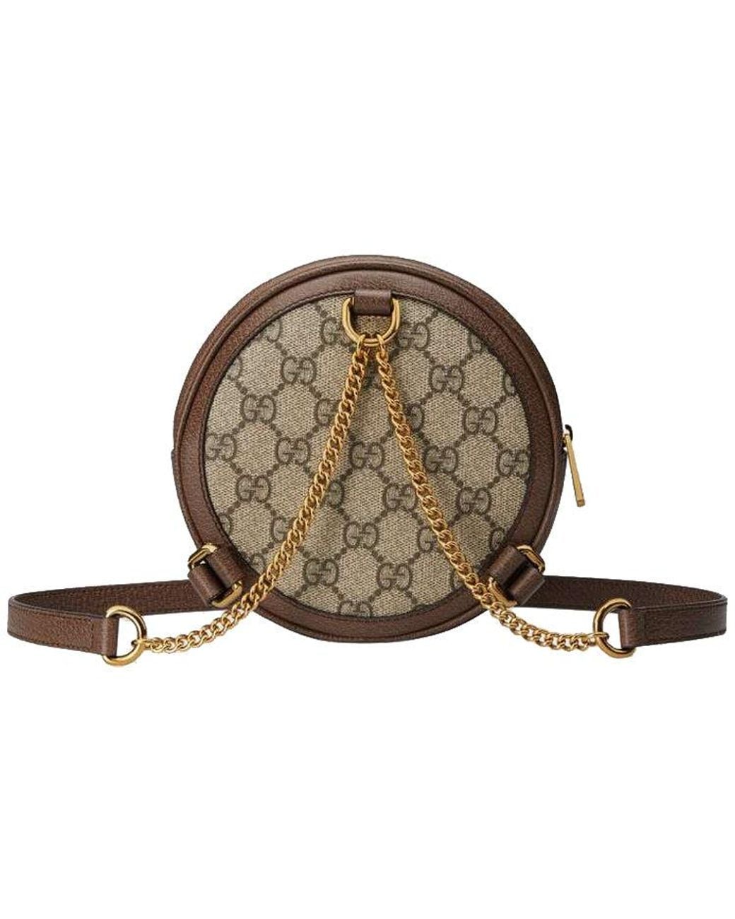 Gucci Brown (Wmns) Ophidia Series Mini Gg Canvas Tape Circle