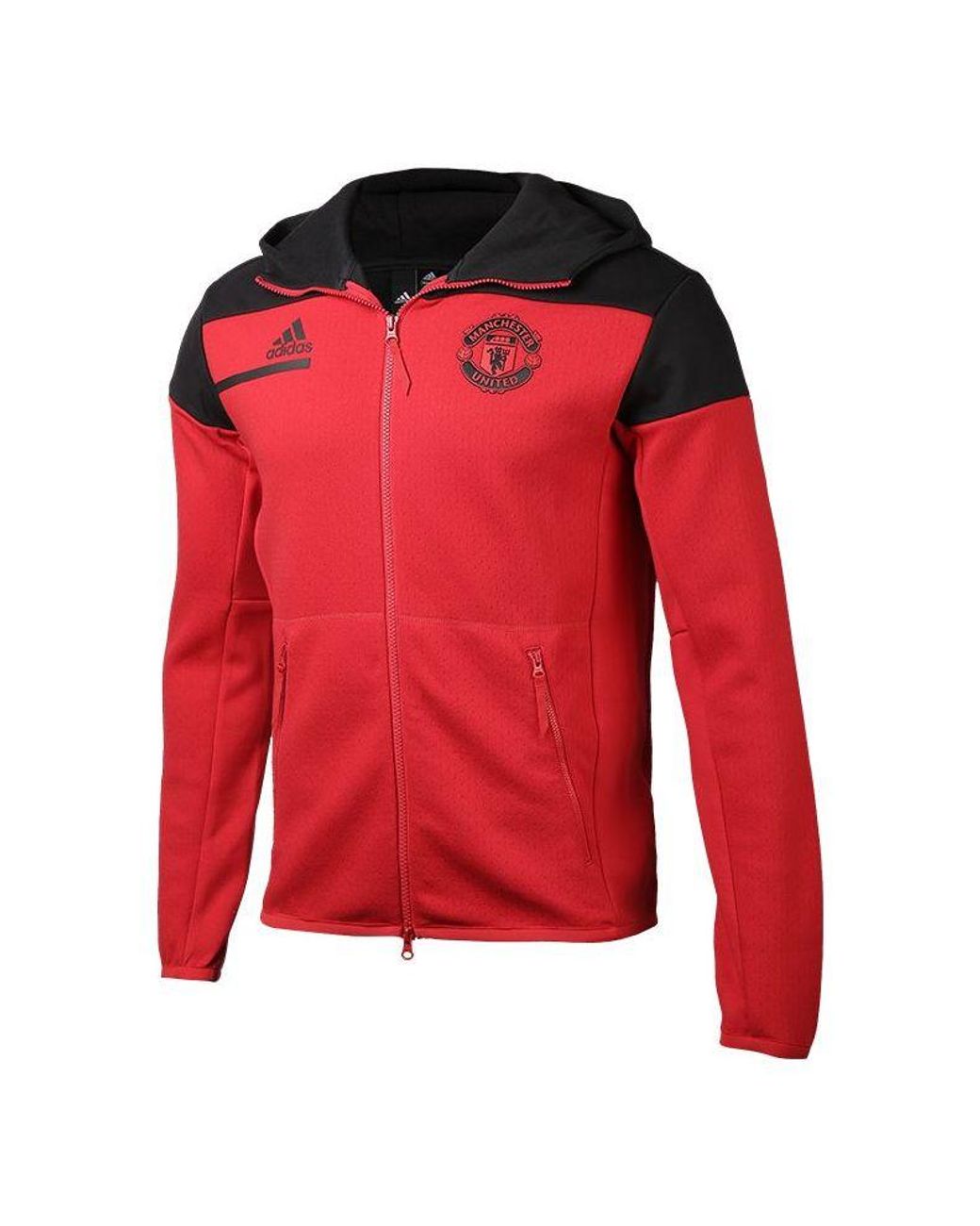 Adidas Red Manchester United 20-21 Season Soccer/Football Sports Jacket for men