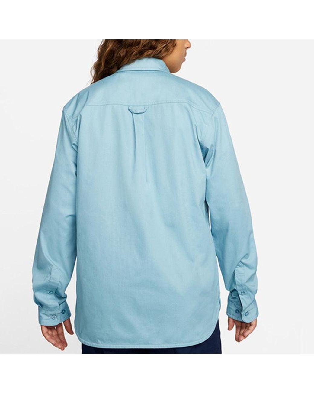 Nike Blue Sb Woven Skate Long-Sleeve Button Down for men